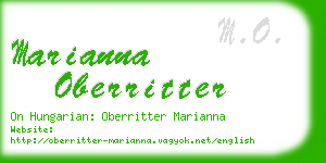 marianna oberritter business card